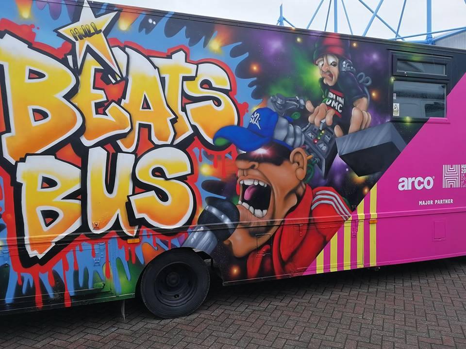 The brilliant bus transformed into a state-of-the-art music studio 